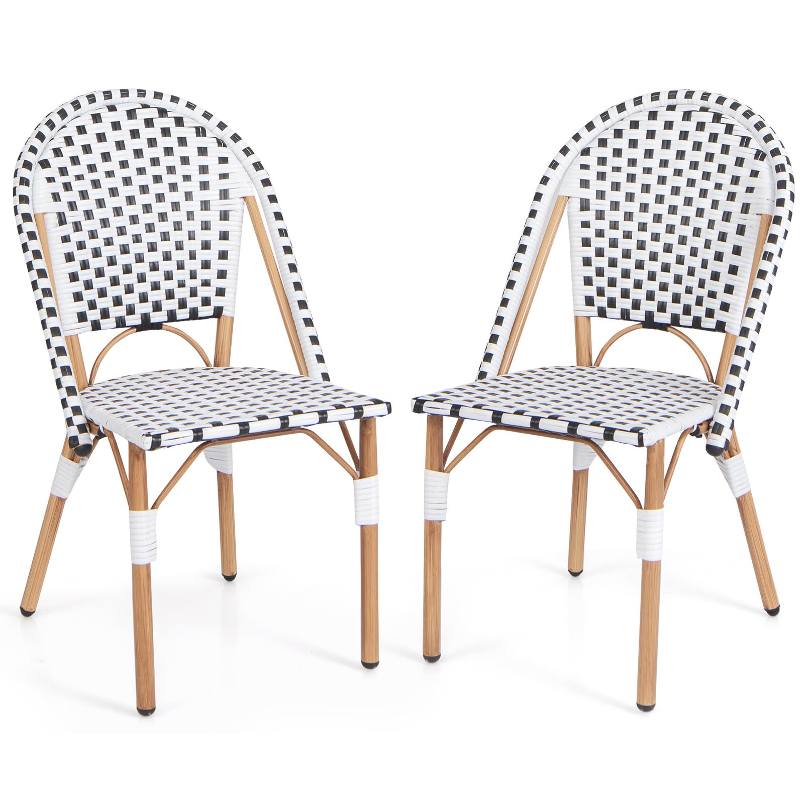 Tangkula French Bistro Chair Set of 2/4